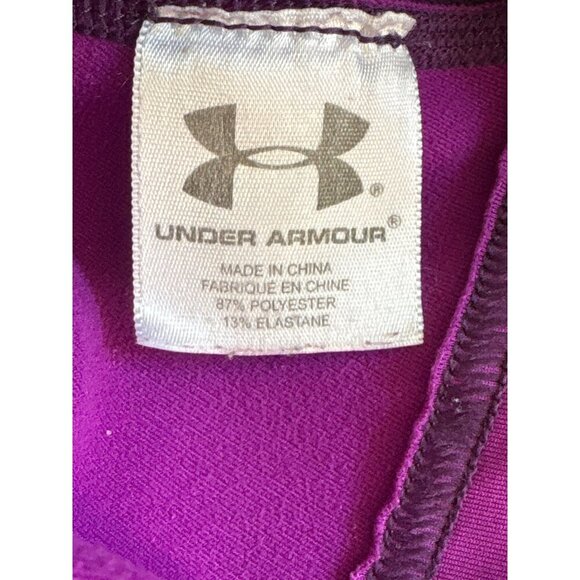 Under Armour Cold Gear Pullover, Purple With Pink Stitching Women's Size L - Picture 7 of 8